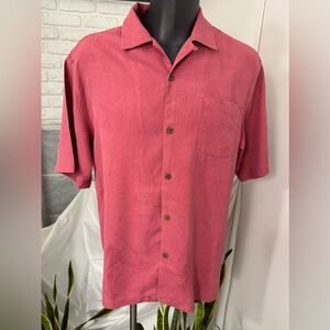 Tommy Bahama Pink Casual Button Down Shirt Relaxed Fit